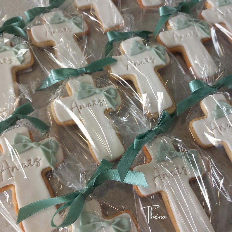 Baptism favors | Guest favors | Personalized baptism gifts | Decorated cookies | Baptism favor bags | Confirmation | Communion (min. 10 cookies) image 10