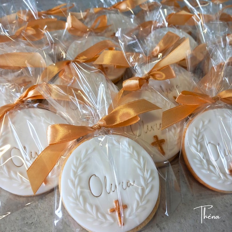 Baptism favors | Guest favors | Personalized baptism gifts | Decorated cookies | Baptism favor bags | Confirmation | Communion (min. 10 cookies) image 8