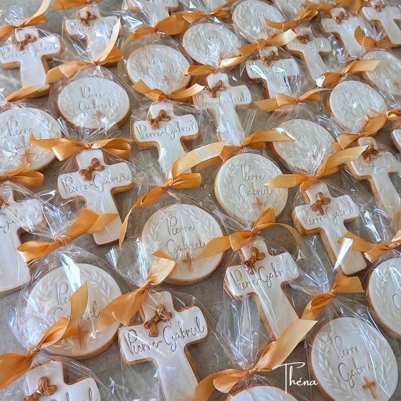 Baptism favors | Guest favors | Personalized baptism gifts | Decorated cookies | Baptism favor bags | Confirmation | Communion (min. 10 cookies) image 12