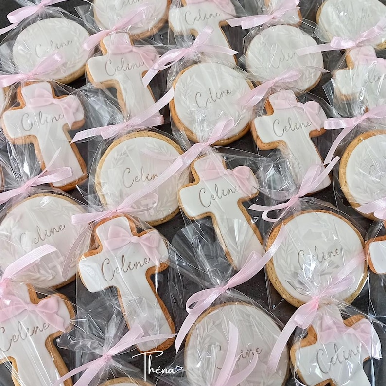 Baptism favors | Guest favors | Personalized baptism gifts | Decorated cookies | Baptism favor bags | Confirmation | Communion (min. 10 cookies) image 2