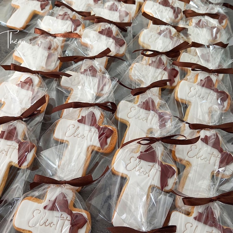 Baptism favors | Guest favors | Personalized baptism gifts | Decorated cookies | Baptism favor bags | Confirmation | Communion (min. 10 cookies) image 5