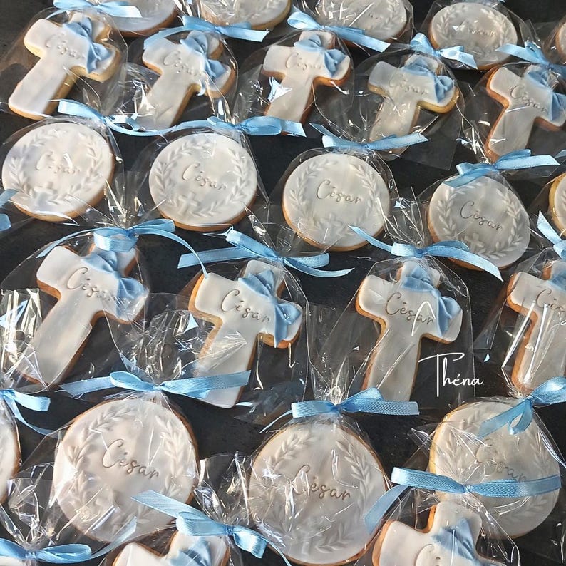 Baptism favors | Guest favors | Personalized baptism gifts | Decorated cookies | Baptism favor bags | Confirmation | Communion (min. 10 cookies) image 3