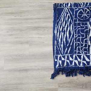 Authentic Bamileke Ndop Fabric | Handwoven Cotton Indigo Dye | Washable Royal Textile | Cameroon bild 10