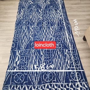 Authentic Bamileke Ndop Fabric | Handwoven Cotton Indigo Dye | Washable Royal Textile | Cameroon bild 4