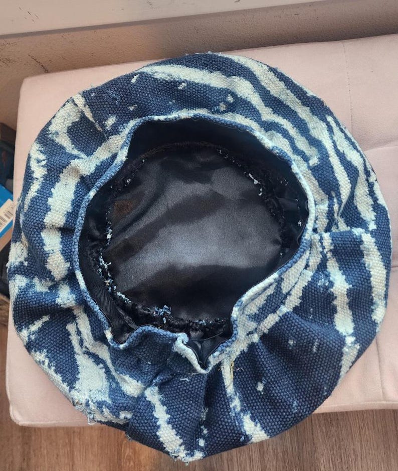 Authentic Bamileke Ndop Scarf | Handwoven Cotton Indigo Dye | African Heritage Wrap | Unisex immagine 14