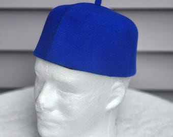Handmade Velvet Bamileke Hat - African Kuffi Cap/Ichie Ozo Igbo Nigeria hat.