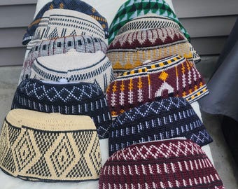 Nigeria Haoussa kufi Hat/ African handwoven hat/ toghu cap
