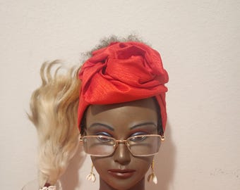 African Wired Headband: Satin Boho Head Wrap