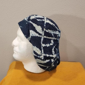 Authentic Bamileke Ndop Scarf | Handwoven Cotton Indigo Dye | African Heritage Wrap | Unisex immagine 13