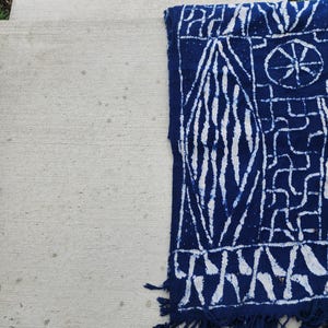 Authentic Bamileke Ndop Fabric | Handwoven Cotton Indigo Dye | Washable Royal Textile | Cameroon bild 11