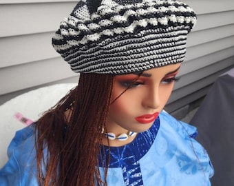 Traditional  handwoven Cameroon hat/Toghu bamenda unisex hat/ Bamileke  costume cap/
