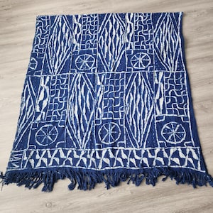 Authentic Bamileke Ndop Fabric | Handwoven Cotton Indigo Dye | Washable Royal Textile | Cameroon bild 5