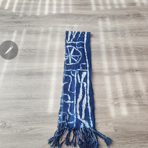 Authentic Bamileke Ndop Fabric | Handwoven Cotton Indigo Dye | Washable Royal Textile | Cameroon bild 7