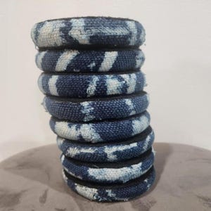 Bamileke Ndop Cloth Bangle | Handwoven African Fabric Bracelet | Cameroon Heritage Jewelry