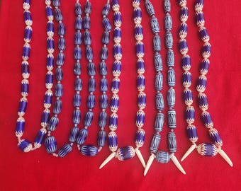 Traditional African beaded necklace/Bamenda Necklace/Cameroon Bamileke Necklace/haossa necklace/Igbo wedding necklace/Nigeria Jewelry/Grasfi