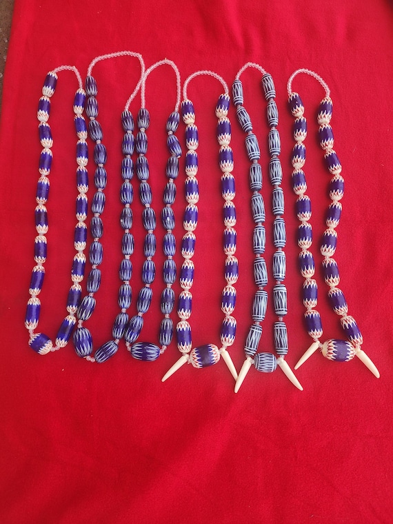 Traditional African beaded necklace/Bamenda Necklace/Cameroon Bamileke Necklace/haossa necklace/Igbo wedding necklace/Nigeria Jewelry/Grasfi