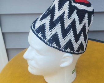 Cameroon Wool Hat: Traditional African Haousa Cap/Bamileke bamenda hat