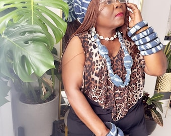 Bamileke Authentic Ndop Cloth ACCESSORIES from Cameroon Africa /100% handwoven and dyed/ grassfield accessories. AVAILABLE in ;   L  ,M ,  S