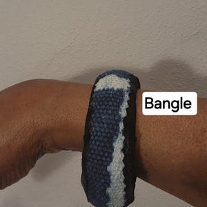 Authentic Bamileke Ndop Scarf | Handwoven Cotton Indigo Dye | African Heritage Wrap | Unisex immagine 5