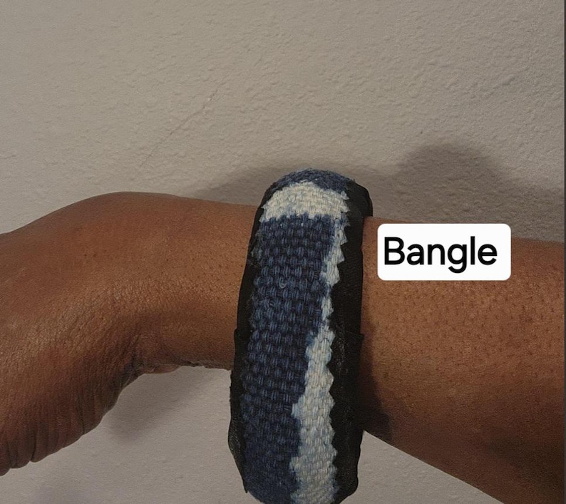 Authentic Bamileke Ndop Scarf | Handwoven Cotton Indigo Dye | African Heritage Wrap | Unisex immagine 5