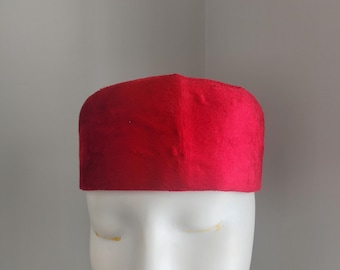 Handmade Velvet Igbo Cap: African Chieftaincy Hat