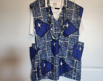 traditional sleeveless boubou for men and women/toghu jumper fashion/African outfit/Bamenda wear/Grassfield  clothing,/summer outfits .
