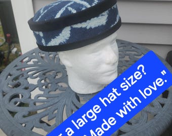 Traditional authentic Ndop hat from Cameroon/Handmade hat for men and women/ Bamileke cap/Large size.