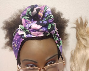 Women hat scarf / Wired turban/ Boho headband/African turban/headwrap for women/ 100%cotton african turban / 20cm wide and 115cm length.