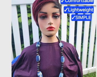 Authentic Bamileke Ndop Beaded Necklace | Cameroon Heritage Toghu Jewelry | Traditional African