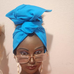 African Cotton Wired Head Wrap | Boho Turban Kente Style | Natural Hair Cultural Scarf | Gift