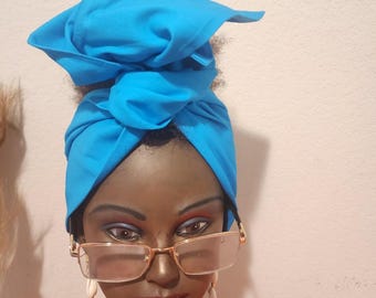 Wired Cotton Headwrap: Boho Turban, Kente Style