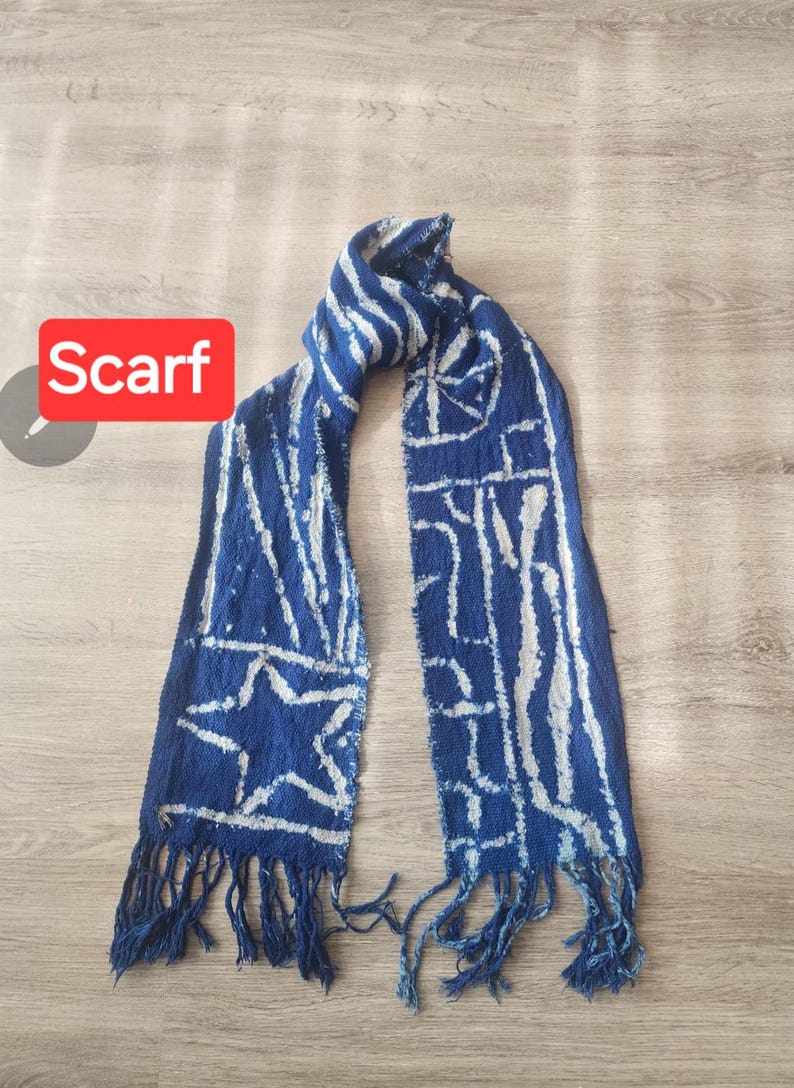 Authentic Bamileke Ndop Fabric | Handwoven Cotton Indigo Dye | Washable Royal Textile | Cameroon bild 8