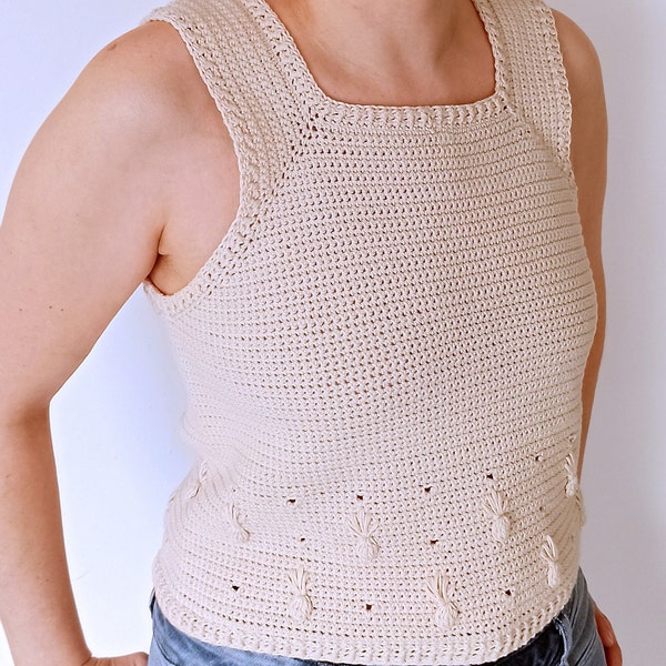 Summer Pineapple Tank Top crochet pattern sweater pdf woman