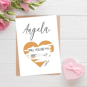Scratch Bridesmaid Card, Will you be my bridesmaid card, bridesmaid proposal card, be my maid of honor, bridesmaid card, bridesmaid proposal