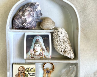 Isle - Wall Hanging, Ofrenda, Altar Space, crystal display, rock collection, incense holder, prayer, curiosities