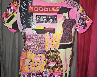 Custo Barcelona Pink Pop Art Graphic Tee “NOODLES” – Y2K Style – New With Tags – Size 2 100% Cottonpink pop art NOODLES Y2K –