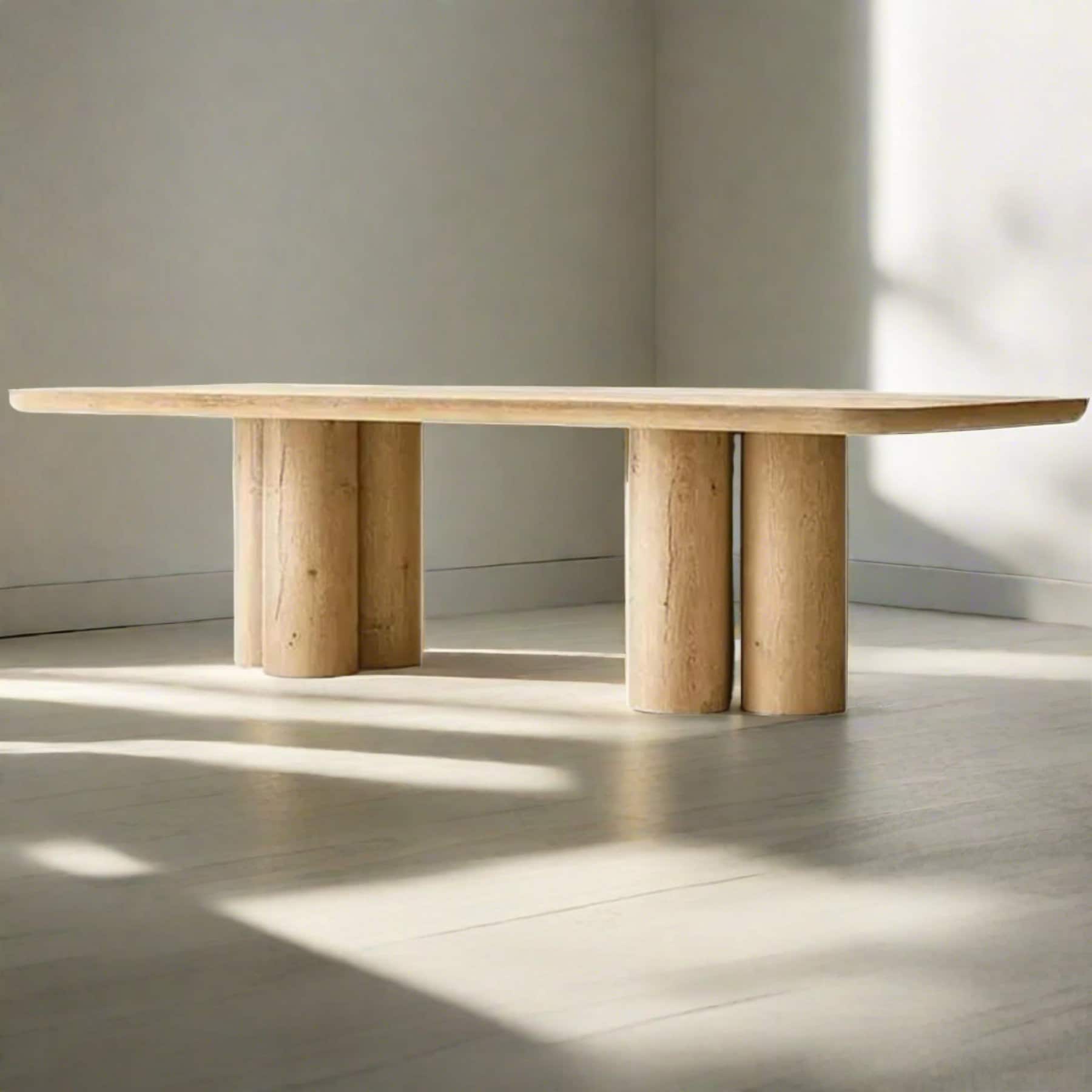Monsanto Rounded Corner Rectangular Shape Wood Dining Table - Etsy