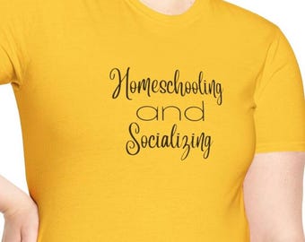Hemundervisning och socialt umgänge unisex mjuk t-shirt