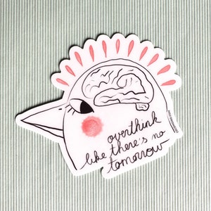 Aufkleber Overthinking, Autismus Aufkleber, ADHD Aufkleber, Neurovielfalt Pride, Geschenk für Kindern und Erwachsene, lustiger Aufkleber für psychische Gesundheit