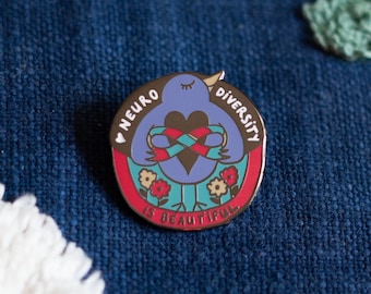 Neurovielfalt Pride Emaille Pin: Autismus Infinity Zeichen