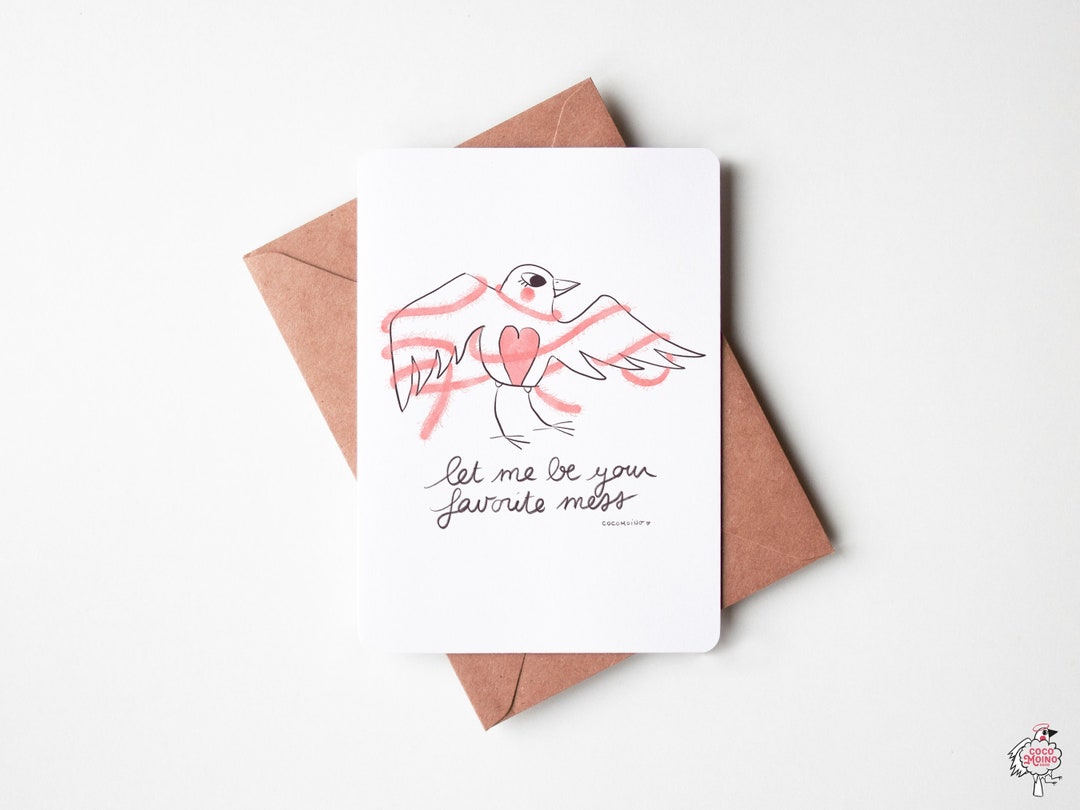 Your Favorite Mess - Neurodivergent Love Postcard, Fun Autism Love Card ...