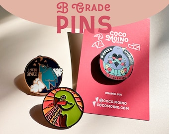 B GRAD Neurovielfalt Emaille Pins - Autismus, ADHD und AuDHD Anstecknadel, Neurodiversity Pride Badge und Oopsie Taschen