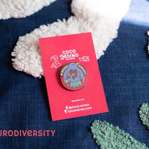 B GRAD Neurovielfalt Emaille Pins Autismus, ADHD und AuDHD Anstecknadel, Neurodiversity Pride Badge und Oopsie Taschen 1. Neurodiversity