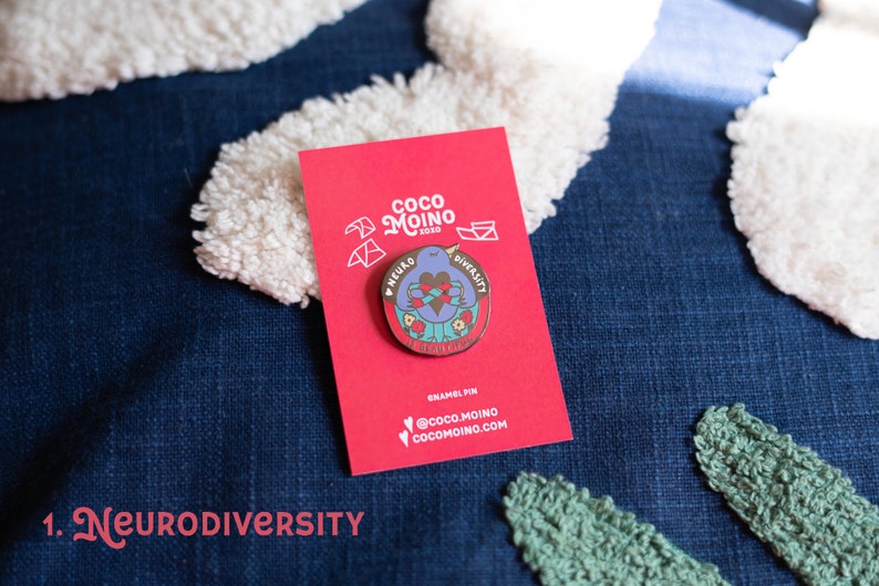 B GRAD Neurovielfalt Emaille Pins Autismus, ADHD und AuDHD Anstecknadel, Neurodiversity Pride Badge und Oopsie Taschen 1. Neurodiversity