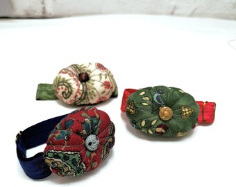 Oval Wrist Pin Cushion - Vintage Button Collection