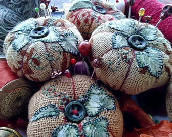 Pumpkin Pincushions