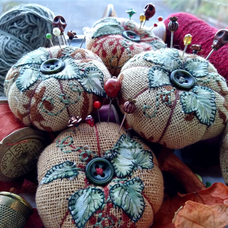Pumpkin Pincushions