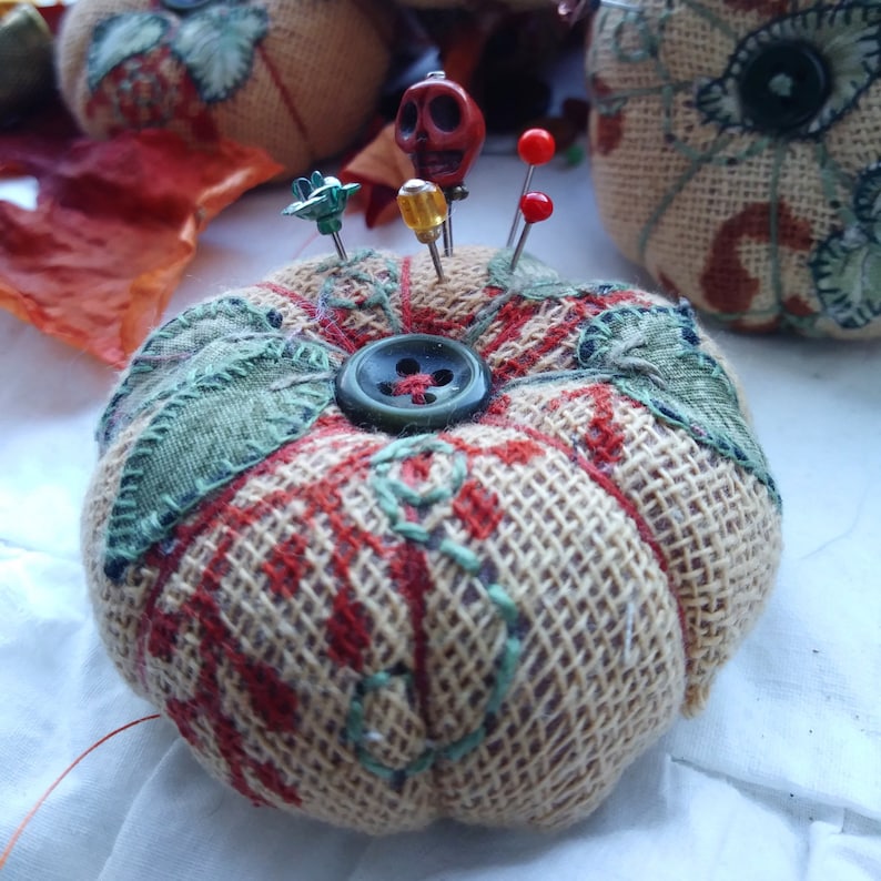 Pumpkin Pincushions