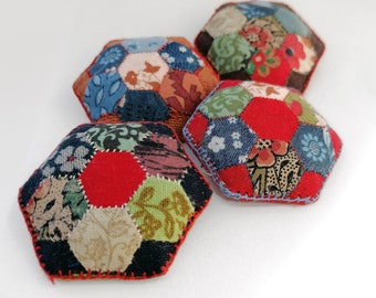 Hexie Flower Brooches