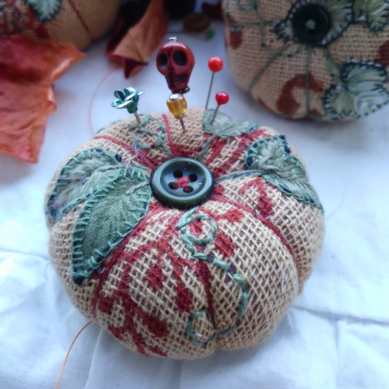 Pumpkin Pincushions